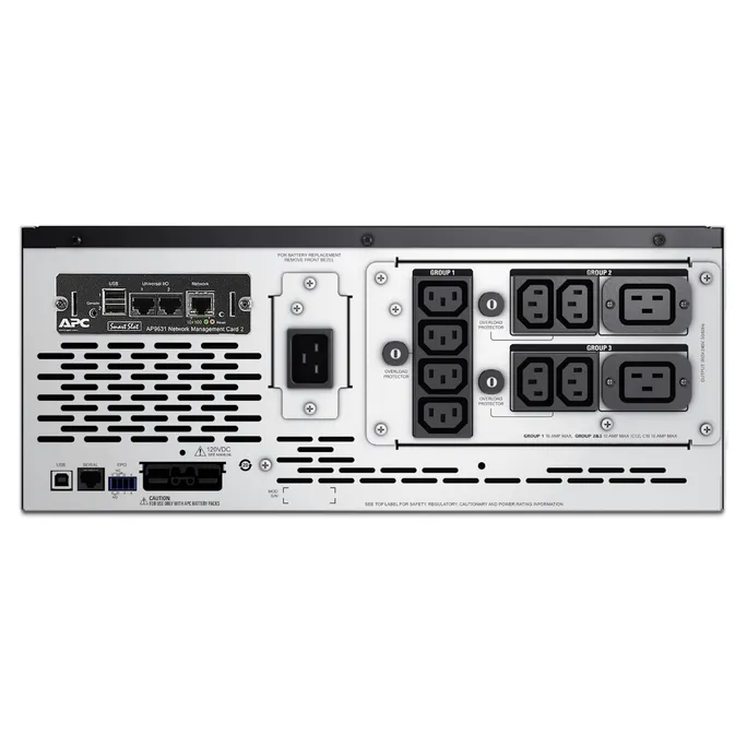 APC Smart UPS X SMX2200HVNC, 2200VA, 2x C19, 8x C13, Display, NMC, Überspannungsschutz – Bild 3