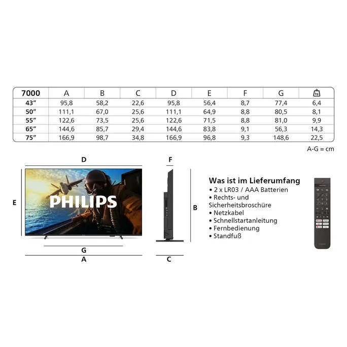 Philips 75PUS7000/12 189cm 75" 4K LED Smart TV Fernseher – Bild 4