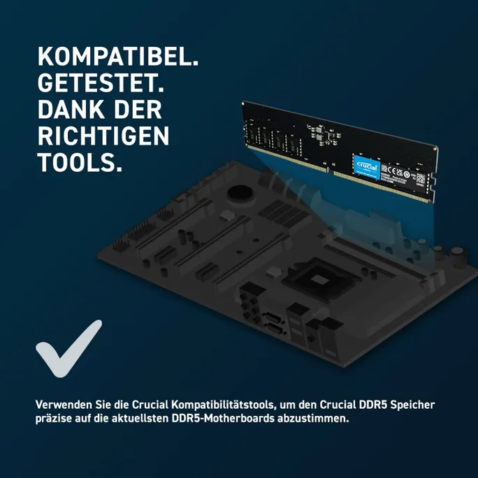 32GB (1x32GB) Crucial DDR5-5600 CL46 RAM Arbeitsspeicher – Bild 4