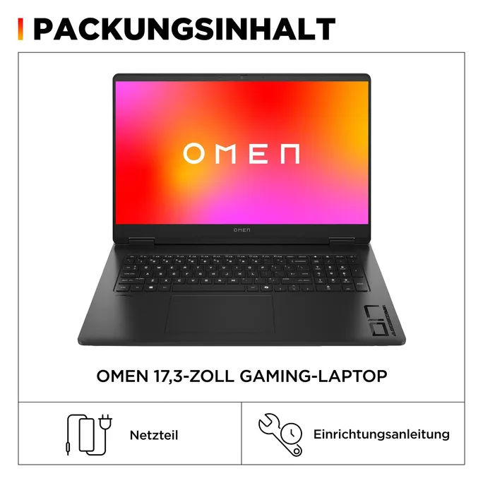 HP OMEN Gaming Laptop 17,3" QHD IPS R9-8945HS 32GB/1TB RTX 4060 240Hz nOS 17-db0492ng – Bild 3