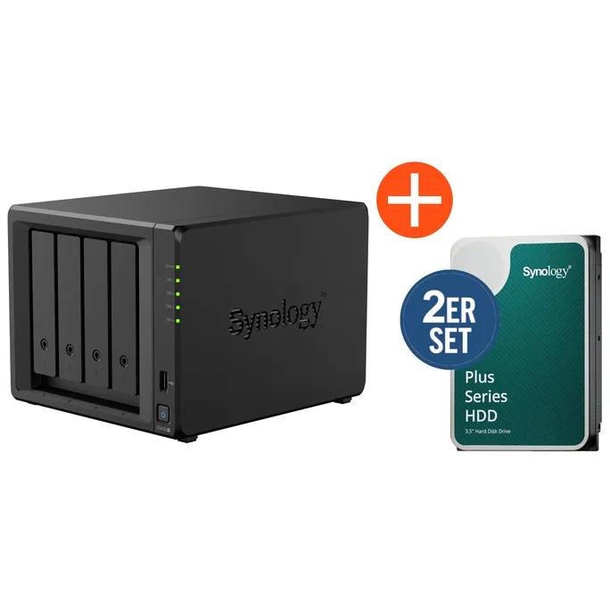 Synology DS425+ NAS System 4-Bay 8 TB inkl. 2x 4 TB Synology HDD HAT3300-4T
