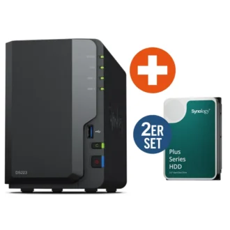 Synology DS223 NAS System 2-Bay 16 TB inkl. 2x 8 TB Synology HDD HAT3320-8T