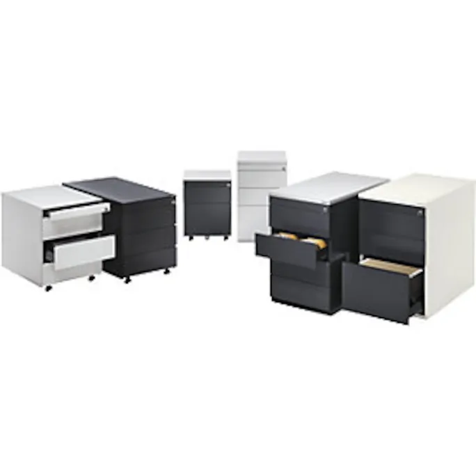 Schubladencontainer, 720x800, 4 Schubladen, anthrazit/ lichtgrau – Bild 3