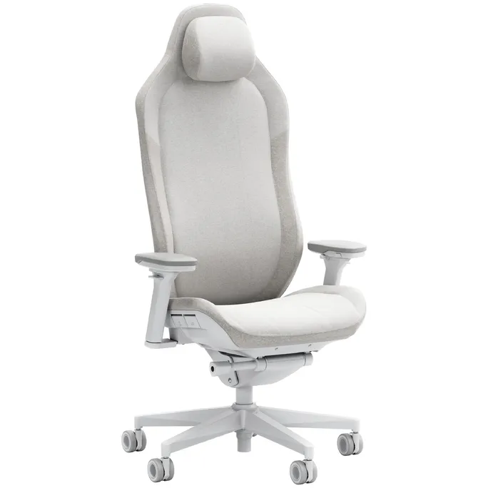 Fractal Refine Gaming Chair Fabric Light/ Hellgrau | Synchro-Tilt Mechanismus, Rückenlehne mit integrierter Lordosenstütze