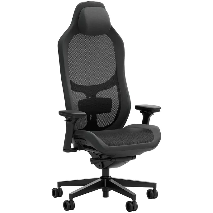 Fractal Refine Gaming Chair Mesh Dark/ Schwarz | Synchro-Tilt Mechanismus, Rückenlehne mit integrierter Lordosenstütze