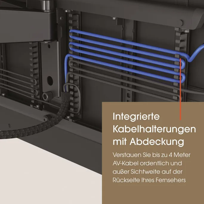 Vogels Wandhalterung SCHWENKEN TVM 7655 VESA 200x100 bis 600x400 mm schwarz – Bild 4