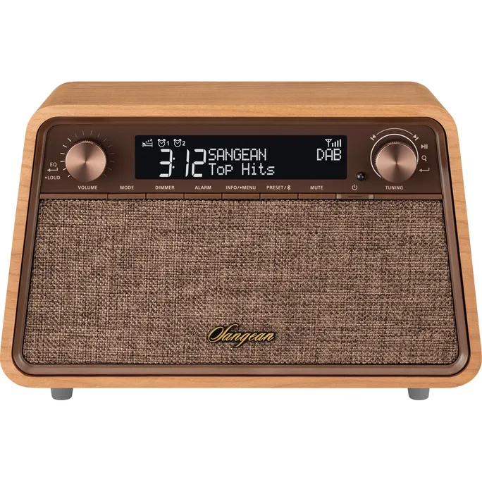 Sangean WR-201D Retro-Radio Echtholz-Gehäuse Kirschbaum natur – Bild 2